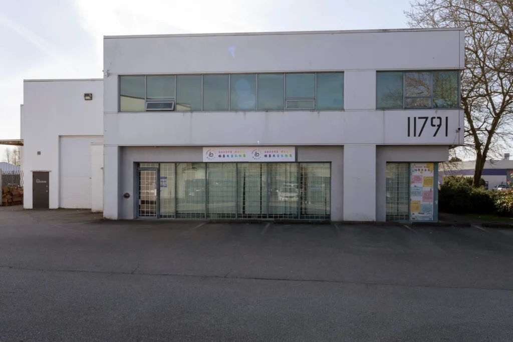 11791 Machrina Way front facade with office glazing and warehouse bay