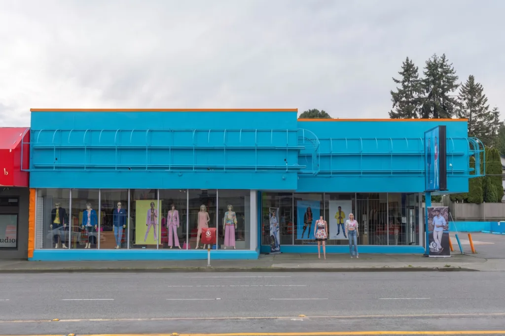 1862 West Broadway full street frontage showing retail display windows