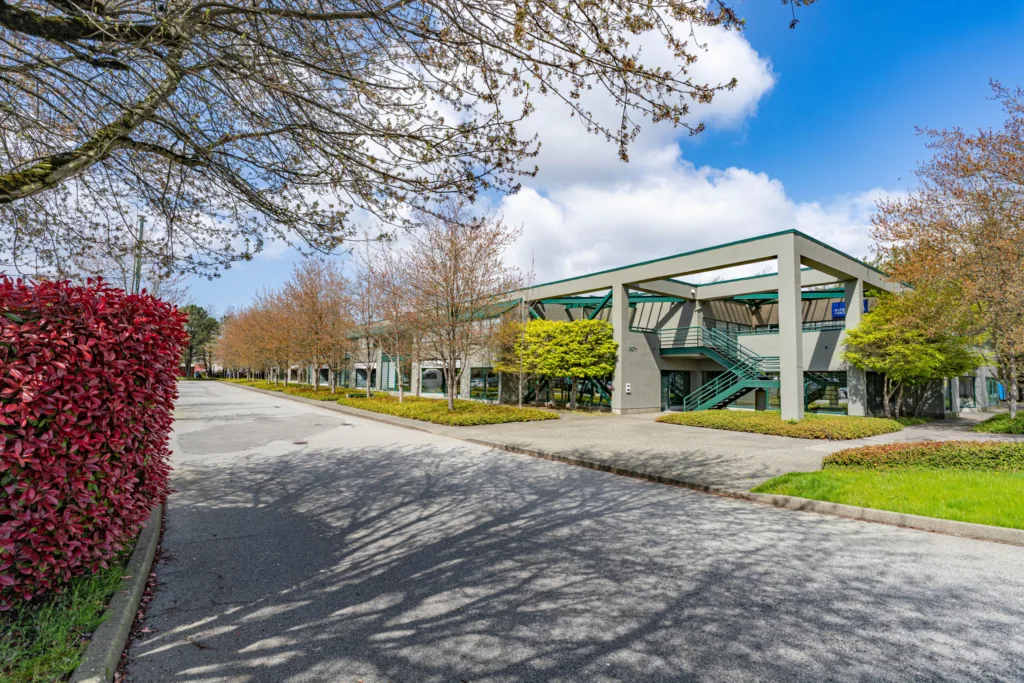 Omnia Centre driveway and south entrance along No. 5 Road in Richmond