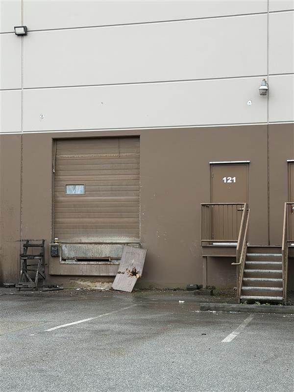 Exterior loading bay and entrance at Unit 121, 11568 Eburne Way, Richmond