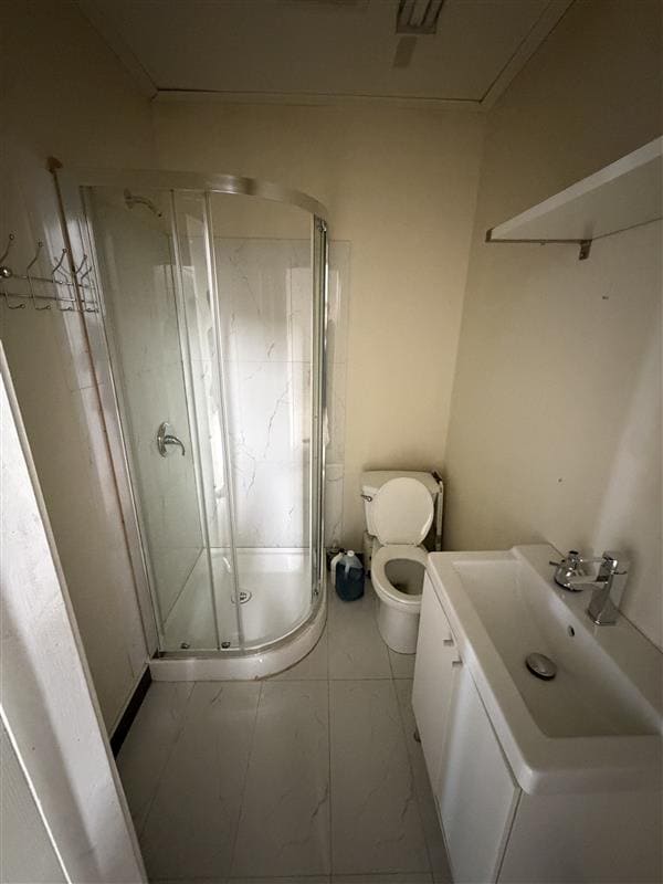 Bathroom with shower in Unit 121 at 11568 Eburne Way, Richmond