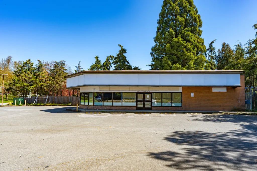 8000 No 3 Road full street-facing storefront with on-site parking