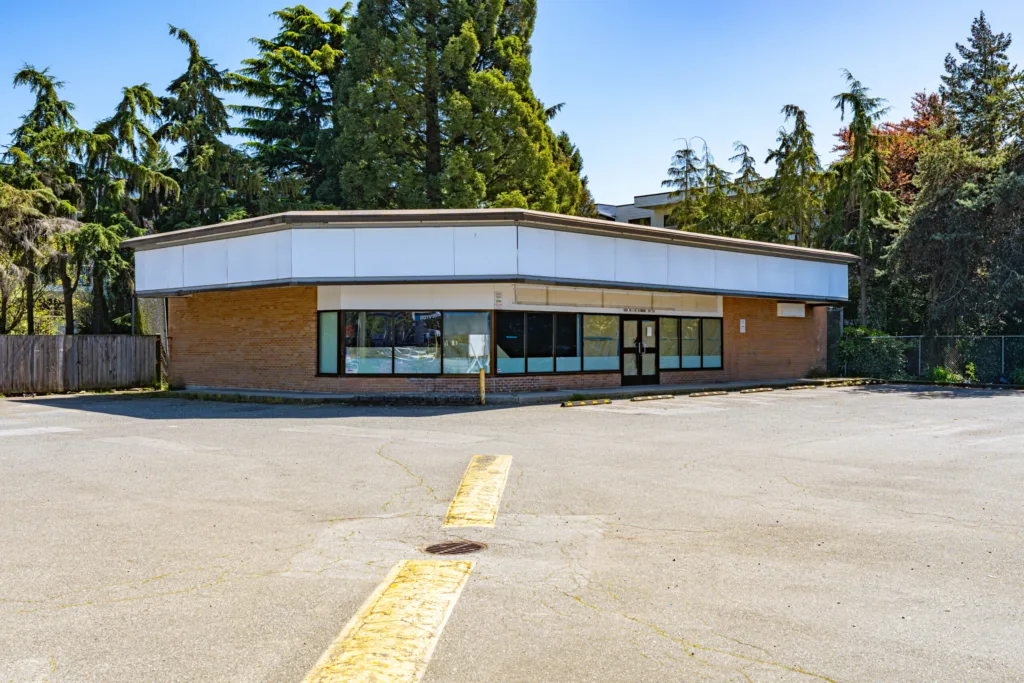 Front entrance and storefront windows at 8000 No 3 Road Richmond
