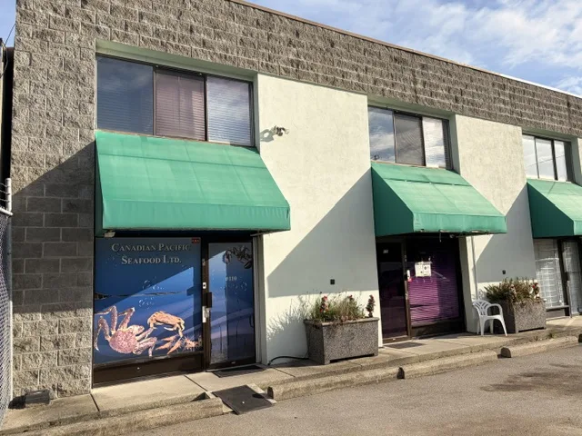 8851 Beckwith Road Units 110 and 120 — exterior storefront with Canadian Pacific Seafood signage, Richmond