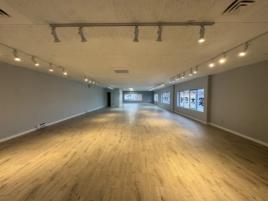 Bridgeport Place office unit interior with private staircase Richmond BC