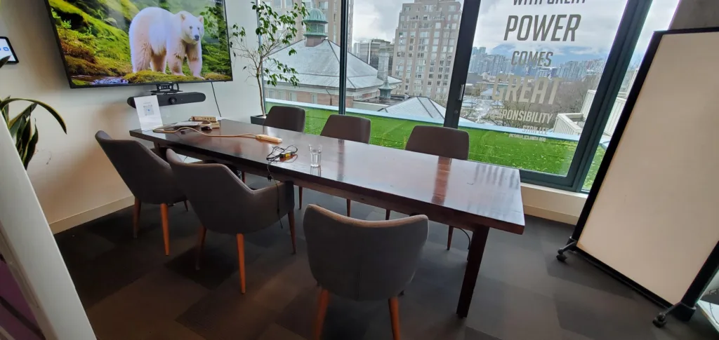 City Square Unit 550 boardroom with city views