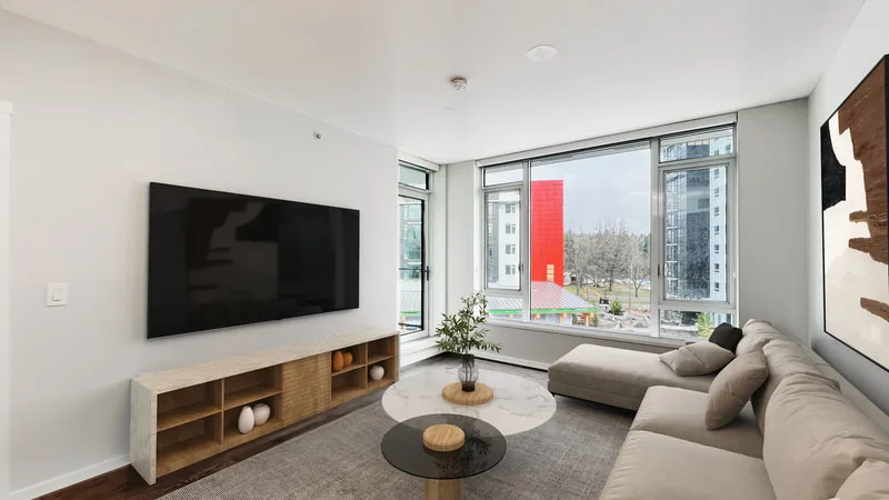 Lelem Village Acadia Rd living room with large windows