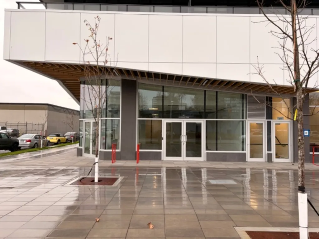 Luxe Lansdowne Unit 145 corner retail space exterior at 7977 Lansdowne Road Richmond