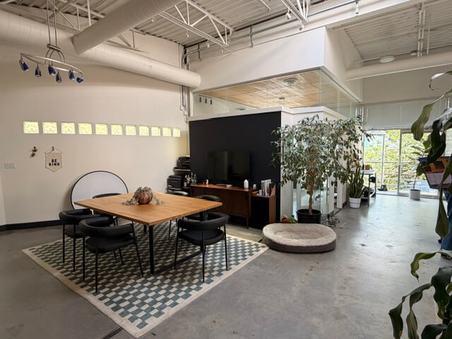 South-facing office interior with natural light at 1737 West 3rd Avenue Unit 212