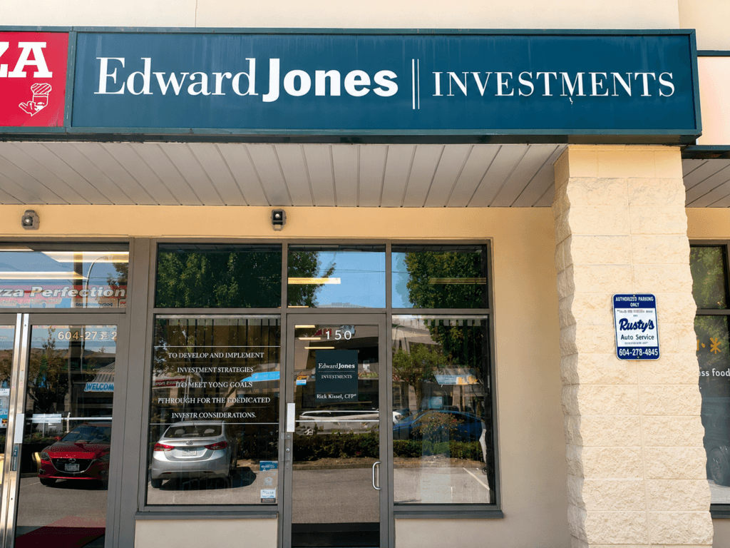 Unit 150 retail for lease — storefront exterior entrance with glass doors